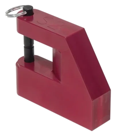 HYTORC Reaction Pad, a red reaction block with an eyebolt