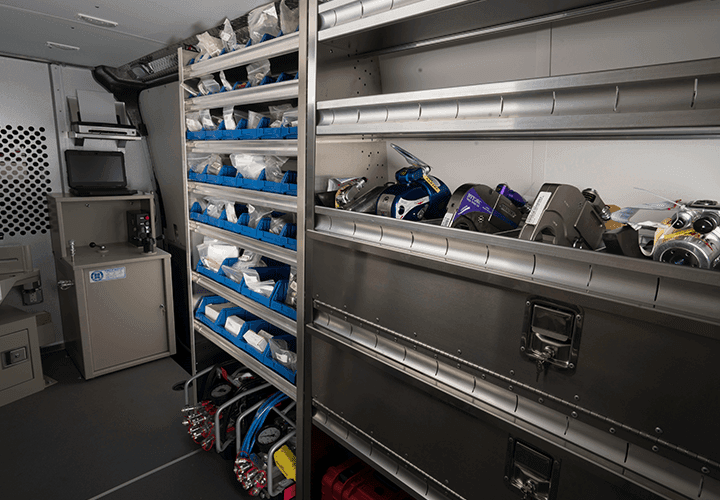 HYTORC Rocky Mountain mobile service van stocked with rental tools